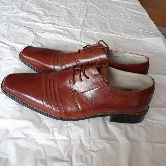 Stacy Adams Leather Oxford Mens Dress Shoe Cognac Brown Size 11.5 main image 9